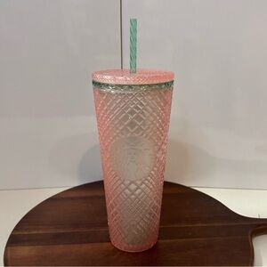 Starbucks Jeweled Pearl Peach Pink Green Venti